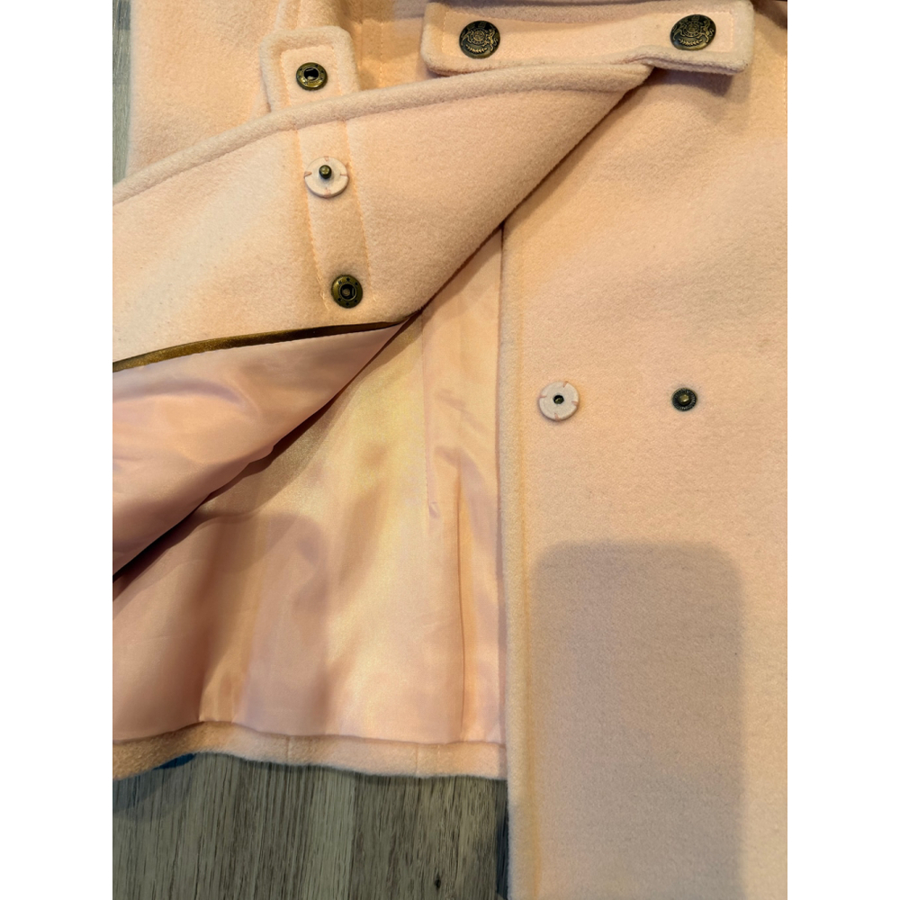 Women's St. John's Bay Pink Pea Coat Sm Wool Cashmere Blend Old Money‎ Soft Girl - Picture 10 of 14